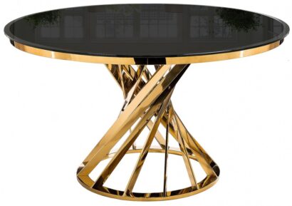 Обеденная группа Эрмина black / gold (стол и 4 стула) — фото 11