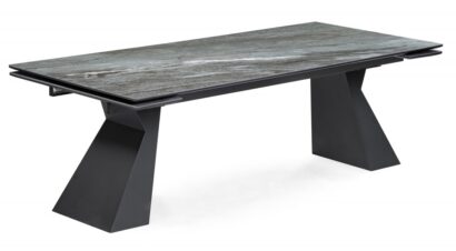 Керамический стол Денхольм 240(300)х100х75 mosco nero matt / черный — фото 1
