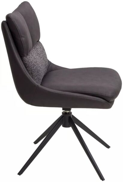 Стул LEROY 360 град. поворот Серый Maison 99# / OTE COBBLE 457 / черный каркас, ®DISAUR — фото 3
