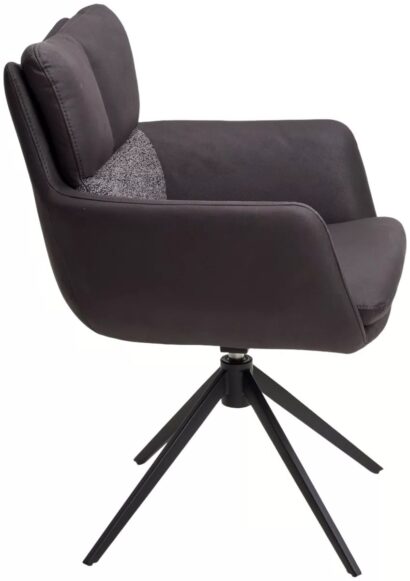 Стул LUIS 360 град. поворот Серый Maison 99# / OTE COBBLE 457 / черный каркас, ®DISAUR — фото 6