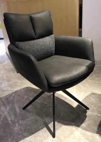 Стул LUIS 360 град. поворот Серый Maison 99# / OTE COBBLE 457 / черный каркас, ®DISAUR — фото 2