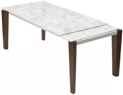 Стол ЭЗМИР (ESMIR) 180 цвет АРАБЕСКАТО (MATTE ARABESCATO SOLID CERAMIC) / ОРЕХ, ®DISAUR — фото 7