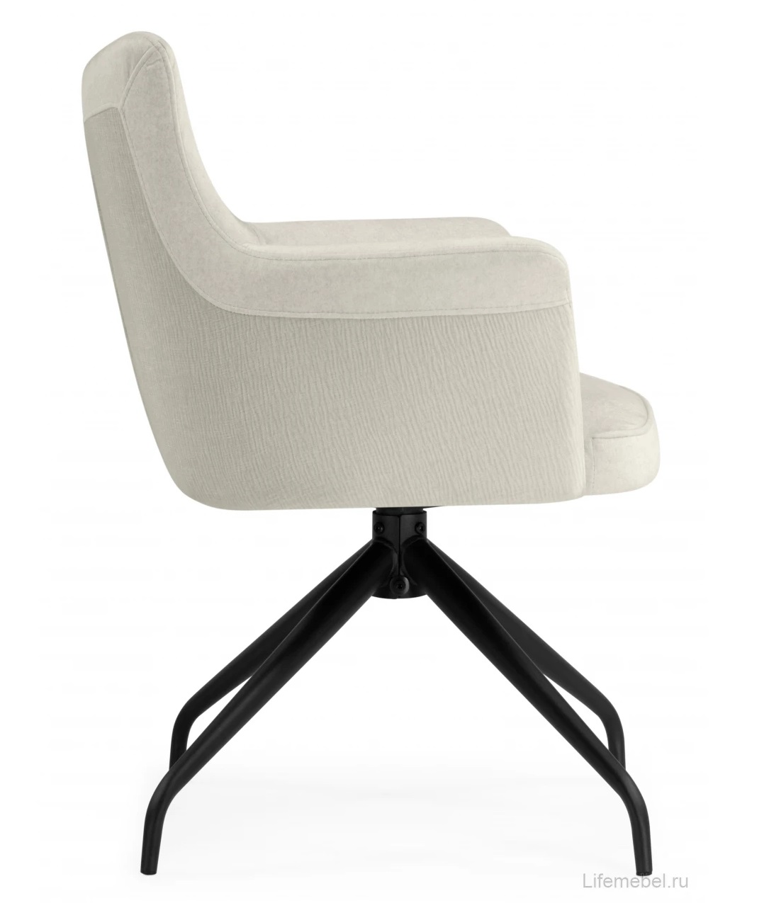 Стул на металлокаркасе Kaser 360 крутящийся ivory / black