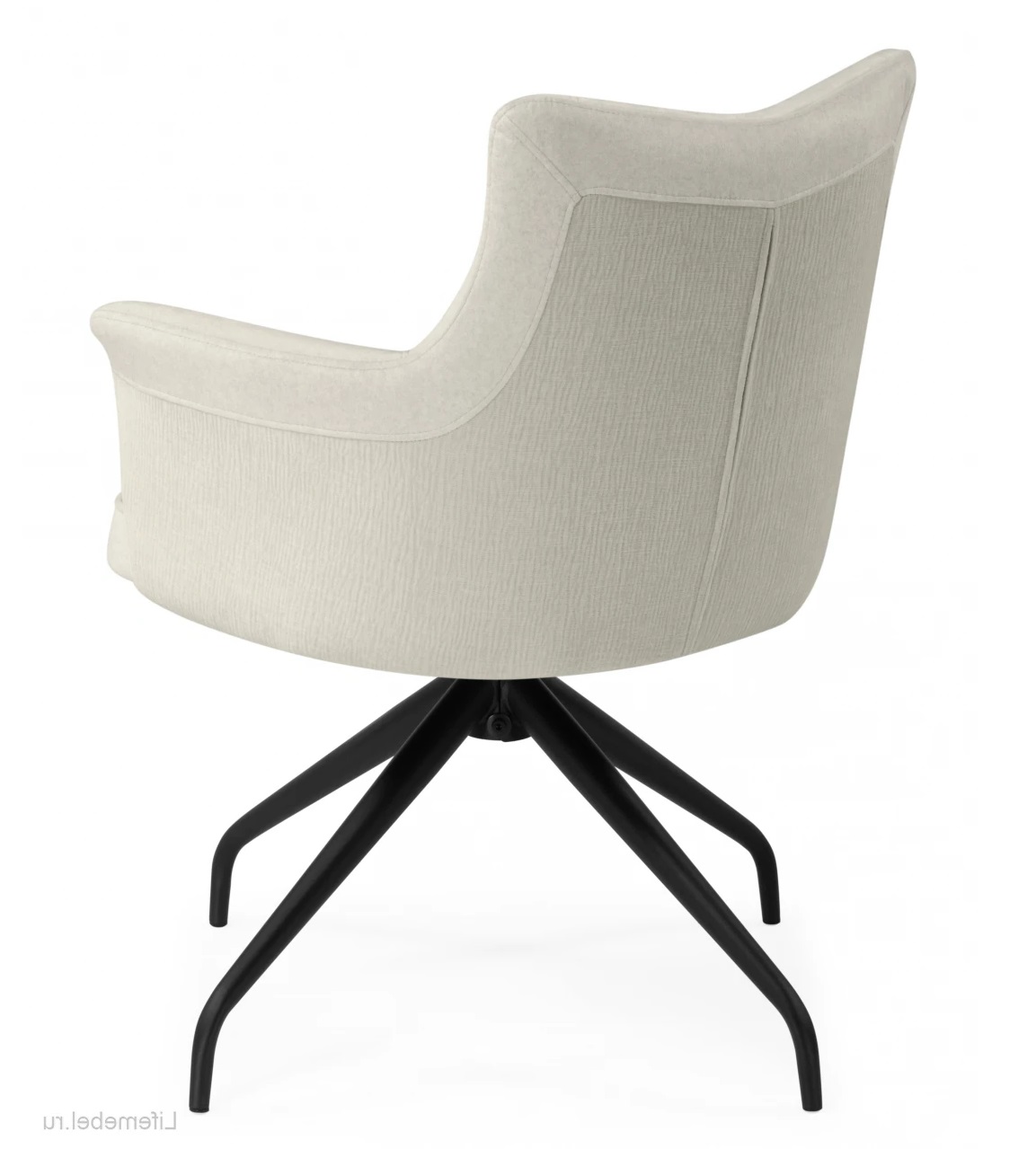Стул на металлокаркасе Kaser 360 крутящийся ivory / black