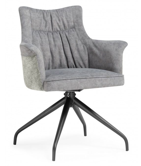 Стул на металлокаркасе Kaser 360 крутящийся grey / black
