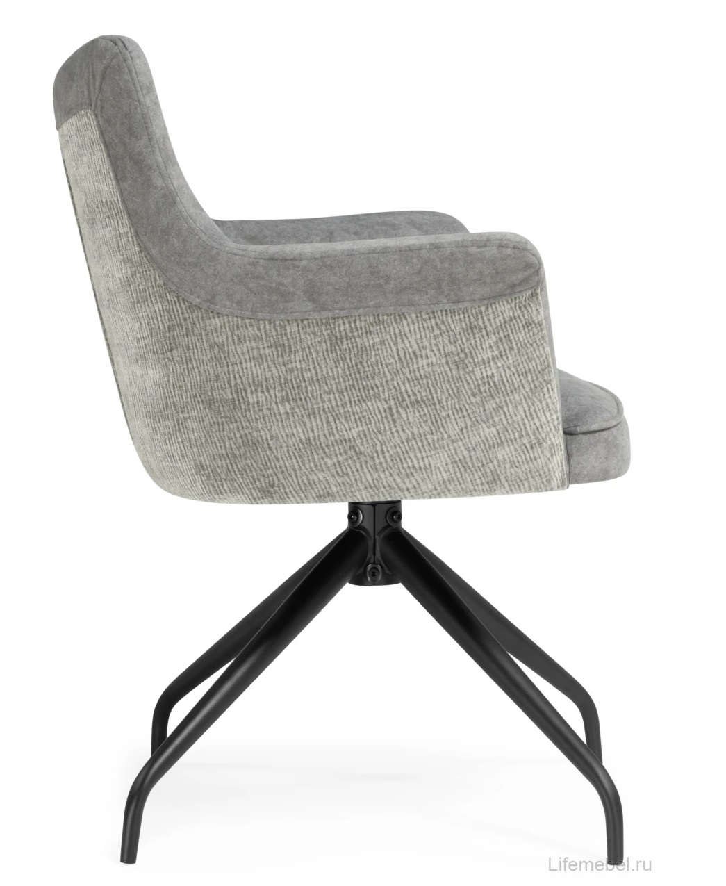 Стул на металлокаркасе Kaser 360 крутящийся grey / black