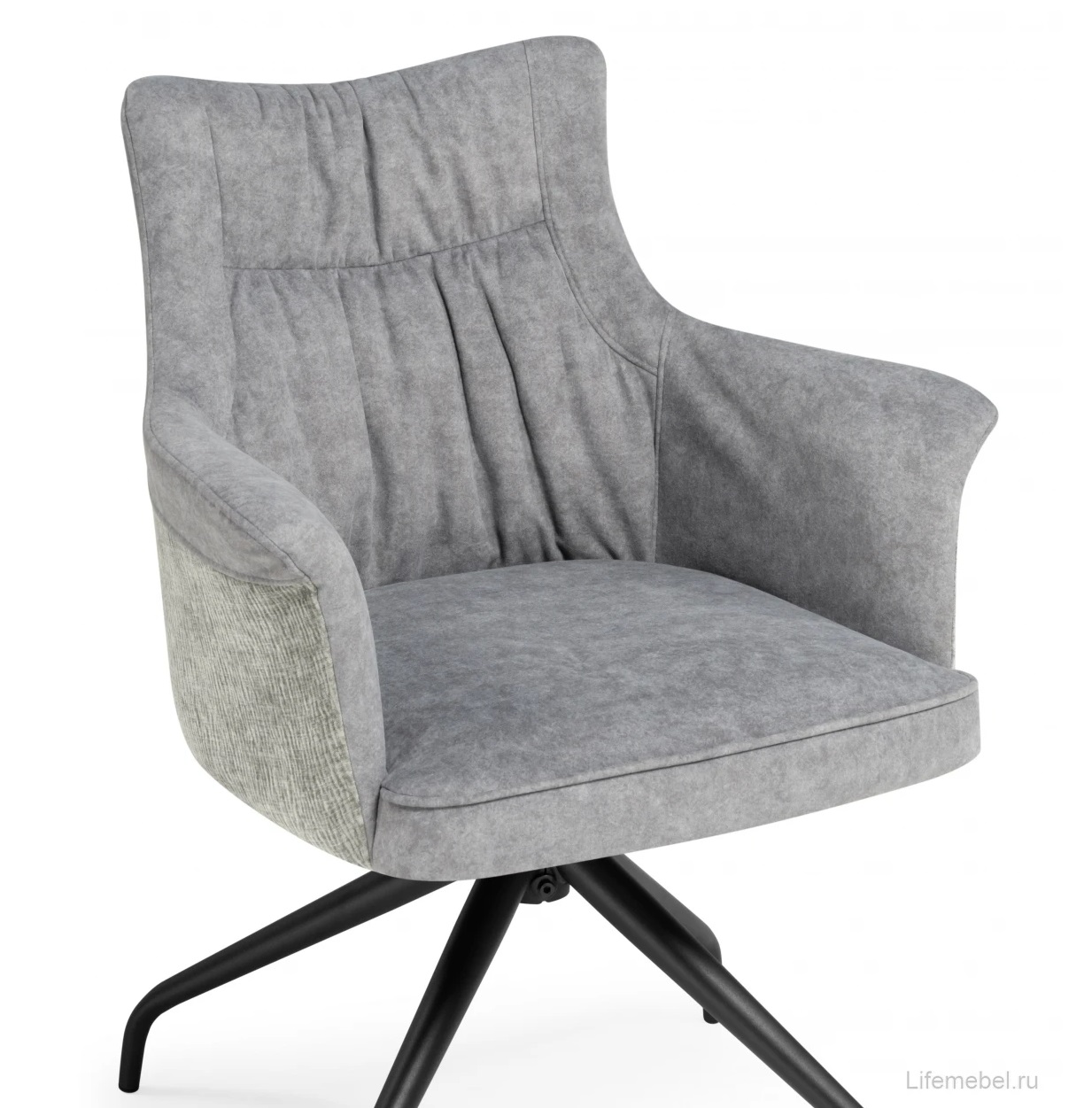 Стул на металлокаркасе Kaser 360 крутящийся grey / black