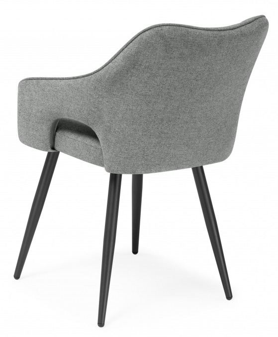 Стул на металлокаркасе Hera dark gray / black