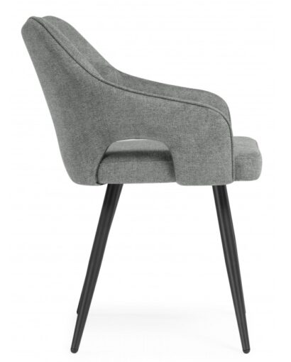 Стул на металлокаркасе Hera dark gray / black — фото 4