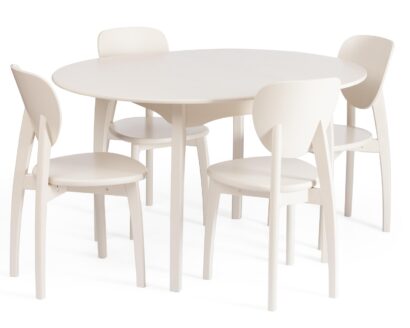 Стул ДИАМАНТ/DIAMANTE жесткое сидение бук, 42 х 42 х 85 см, ivory white — фото 6
