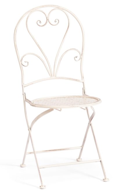 Стул Love Chair (PL08-11140) стальной сплав, античный белый, 40х47,5х94 см — фото 1