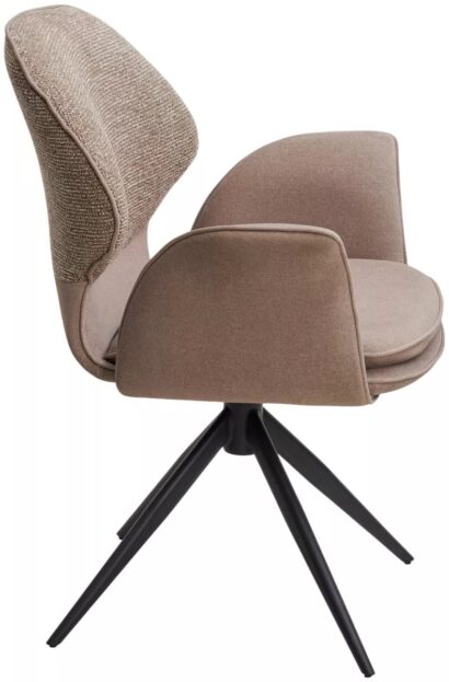 Стул ЛЕННЕ (LENNE) 360 град. поворот., цвет ЛАТТЕ MILAN-430/ MOHAIR-440, ткань/ Черный, ®DISAUR — фото 6