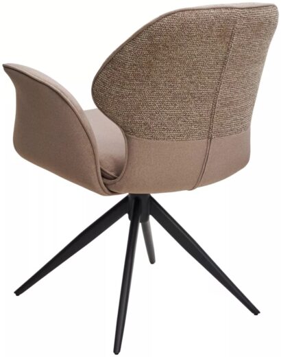 Стул ЛЕННЕ (LENNE) 360 град. поворот., цвет ЛАТТЕ MILAN-430/ MOHAIR-440, ткань/ Черный, ®DISAUR — фото 4