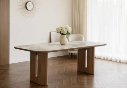 Стол БАРК (BARK) 180 цвет CA035, керамика / Орех (WALNUT), ®DISAUR — фото 4