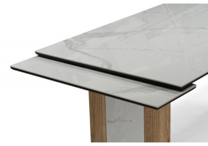 Керамический стол Бернардо 180x90 statuario titan gloss / дуб монтана — фото 5