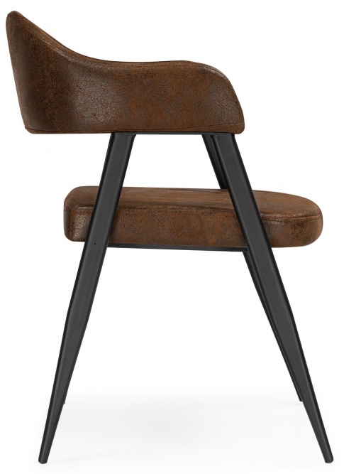 Стул на металлокаркасе Twin brown / black