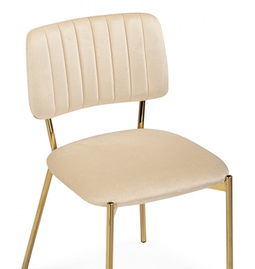 Стул на металлокаркасе Armond beige / gold