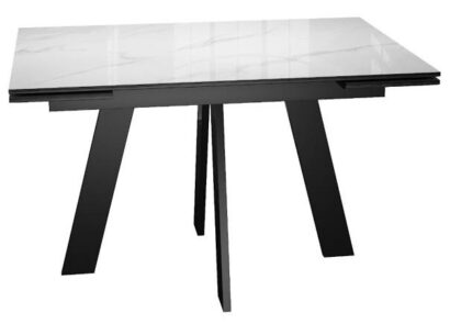 Стол DikLine DKM110 Керамика Carrara Gloss (мрамор глянец белый)/подстолье черное/опоры черные — фото 4