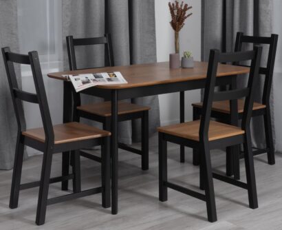Стул Соната / Sonata chair массив сосны, 41х50х95 см, антик/чёрный — фото 10