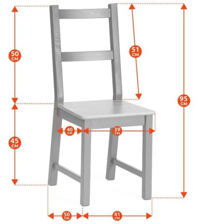 Обеденный комплект Соната (стол + 4 стула) / Sonata dining set массив сосны, стол: 120х75х73см стул :41х50х95см, антик/белый — фото 8