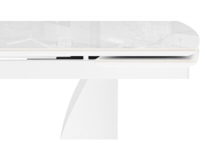Керамический стол Готланд 180(240)x90 statuario titan gloss / белый — фото 5
