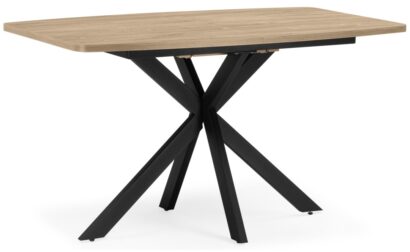 Деревянный стол Индиана 130(170)x80 дуб кунео / черный — фото 1