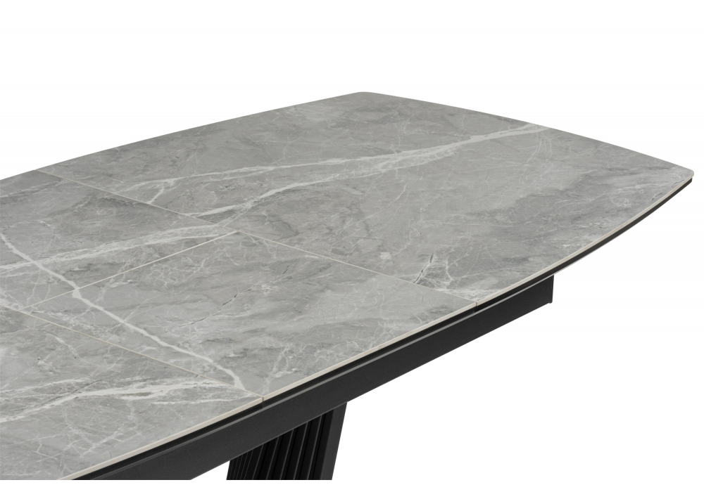 Керамический стол Вейл 140(180)х80 larka grey / черный