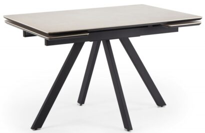 Керамический стол Вилли 120(180)х80 сarmen light grey / черный — фото 1
