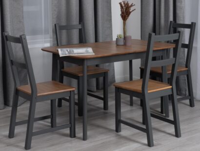 Стул Соната / Sonata chair массив сосны, 41х50х95 см, антик /графит — фото 9