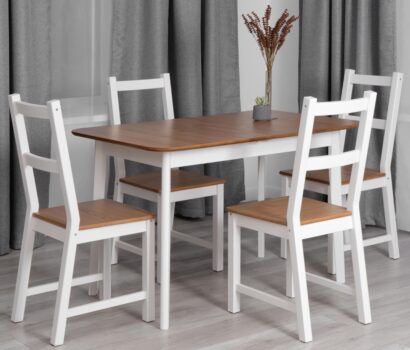 Стул Соната / Sonata chair массив сосны, 41х50х95 см, антик/белый — фото 10
