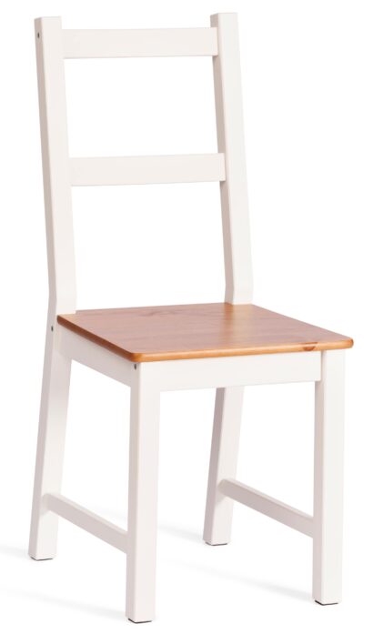 Стул Соната / Sonata chair массив сосны, 41х50х95 см, антик/белый — фото 1