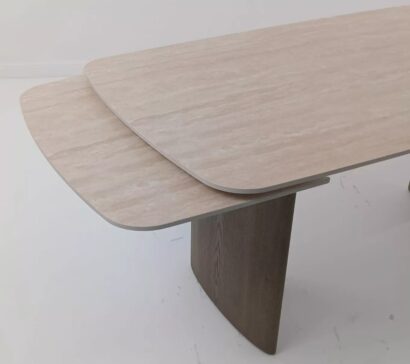 Стол КАЛВИН (CALVIN) 180 цвет ТРАВЕРТИН (MATTE ROME TRAVERTINE SOLID CERAMIC) / СЕРЫЙ ДУБ, ®DISAUR — фото 5