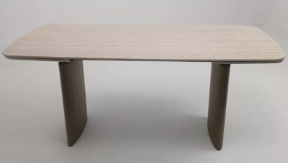 Стол КАЛВИН (CALVIN) 180 цвет ТРАВЕРТИН (MATTE ROME TRAVERTINE SOLID CERAMIC) / СЕРЫЙ ДУБ, ®DISAUR — фото 6