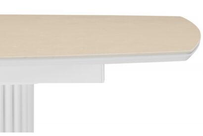 Керамический стол Фестер 160(200)х90 okara light yellow / белый — фото 3