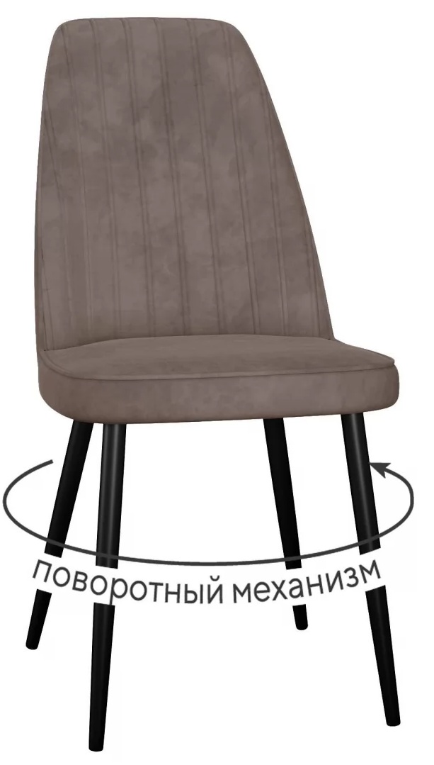 Стул DikLine 327 поворотный B5 LATTE, ножки черные