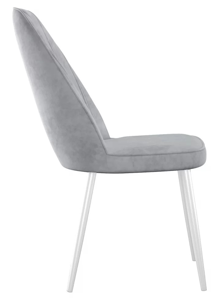 Стул DikLine 327 поворотный B22 GREY, ножки белые