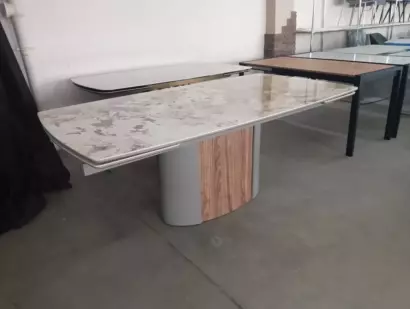 Стол БАТИСТ 200 цвет ПАТАГОНИЯ (PATAGONIA), керамика / ЛАТТЕ / ОРЕХ ЭККО — фото 6