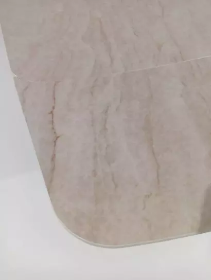 Стол КИРАН (KIRAN) 180 БЕЖЕВЫЙ МРАМОР (MATTE SICILY BEIGE SOLID CERAMIC) / Орех темный, ®DISAUR — фото 7