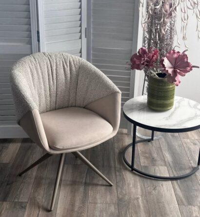 Стул ГИССЕН (GISSEN) 360 град., цвет ЛАТТЕ RIELY-111 / V885-3, ткань / ЛАТТЕ, ®DISAUR — фото 6