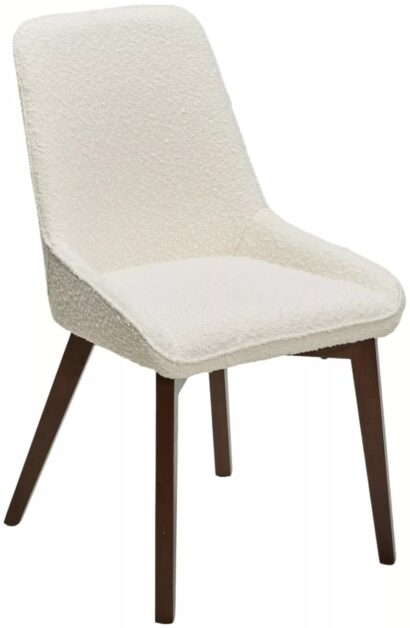 Стул КРИСТИАН (CRISTIAN) цвет БЕЛЫЙ White A2635-1A, букле / орех, ®DISAUR — фото 1
