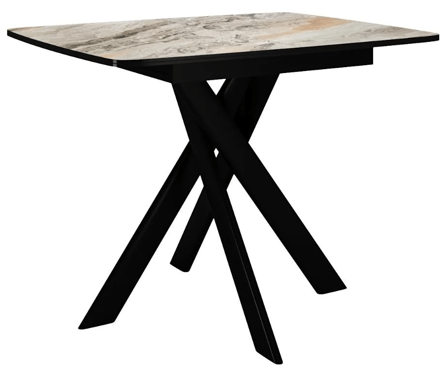 Стол DikLine DKB110, Керамика Venetian Brown Light глянец, опоры черные
