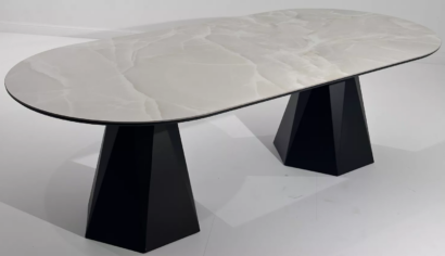 Стол ОРФЕЙ 240 нераскладной цвет ОНИКС (ONYX SABLE PULIDO), керамика / Черный каркас — фото 10