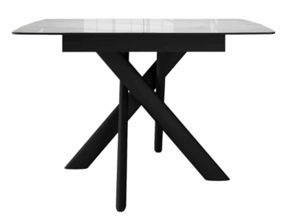 Стол DikLine DKB110, Керамика Carrara Gloss (мрамор глянец белый)/подстолье черное/опоры черные — фото 2