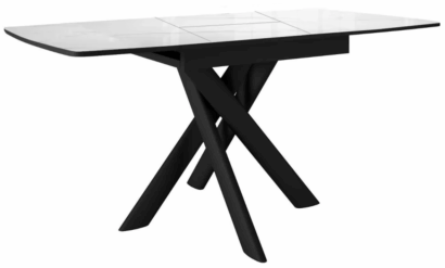 Стол DikLine DKB110, Керамика Carrara Gloss (мрамор глянец белый)/подстолье черное/опоры черные — фото 4
