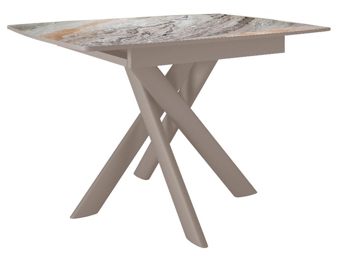 Стол DikLine DKB110, Керамика Venetian Brown Light глянец, опоры капучино