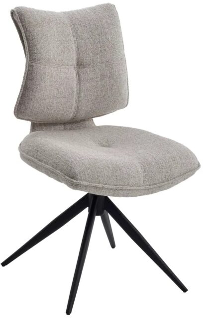 Стул ДЕЛИ (DELI) 360 град, цвет БЕЖЕВЫЙ H300126-2, ткань / ЧЕРНЫЙ каркас, ®DISAUR — фото 1