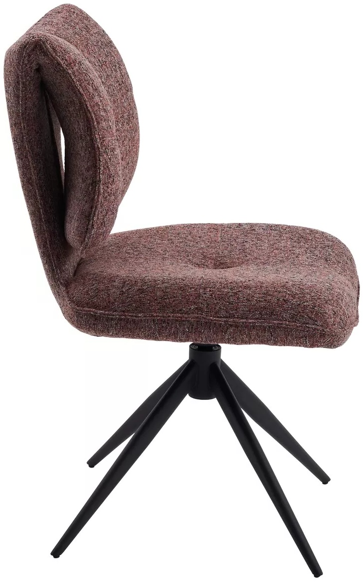 Стул ДЕЛИ (DELI) 360 град, цвет БРУСНИЧНЫЙ H300126-9 , ткань / ЧЕРНЫЙ каркас, ®DISAUR