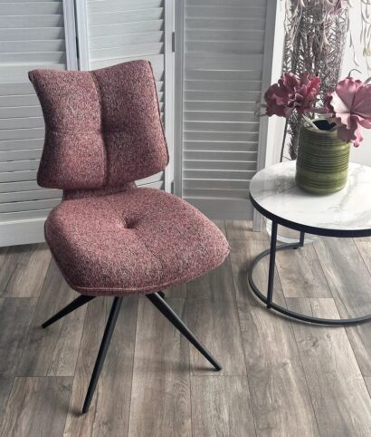 Стул ДЕЛИ (DELI) 360 град, цвет БРУСНИЧНЫЙ H300126-9 , ткань / ЧЕРНЫЙ каркас, ®DISAUR — фото 6