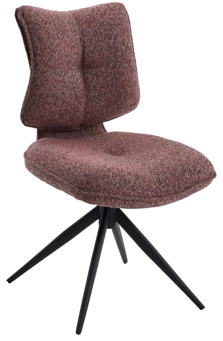 Стул ДЕЛИ (DELI) 360 град, цвет БРУСНИЧНЫЙ H300126-9 , ткань / ЧЕРНЫЙ каркас, ®DISAUR
