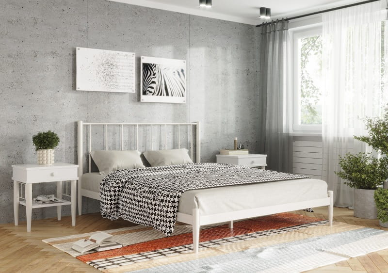 Кровать КМД 26 Бриз 140 белый